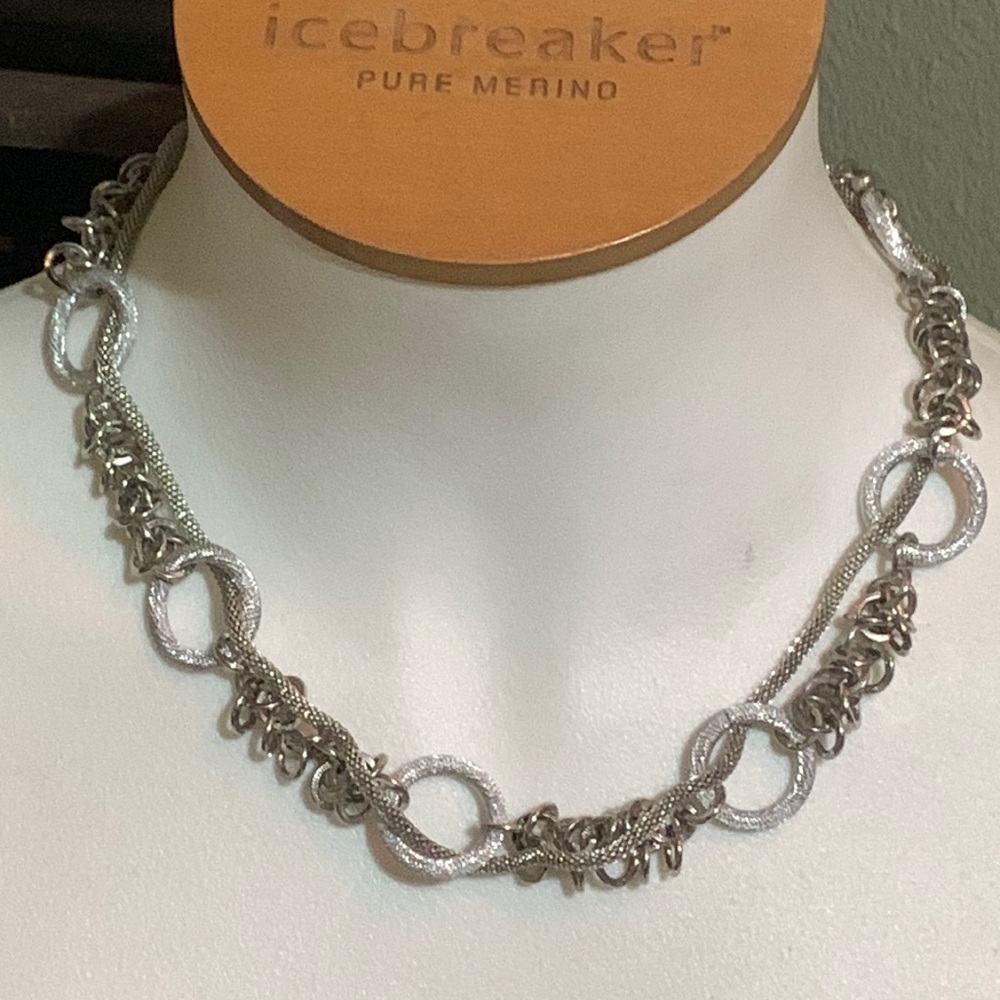 Silver tone Chains Necklace